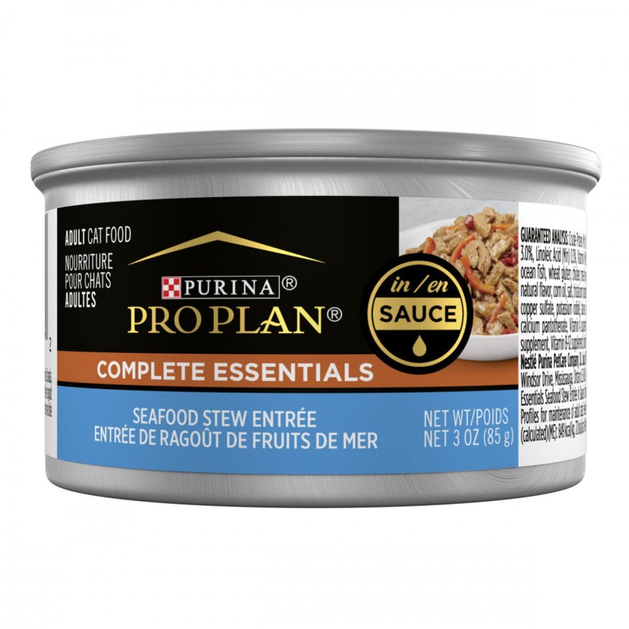 Cat Purina Pro Plan Wet Food | Purina Pro Plan Savor Adult Seafood Stew Entree In Sauce Canned Cat Food