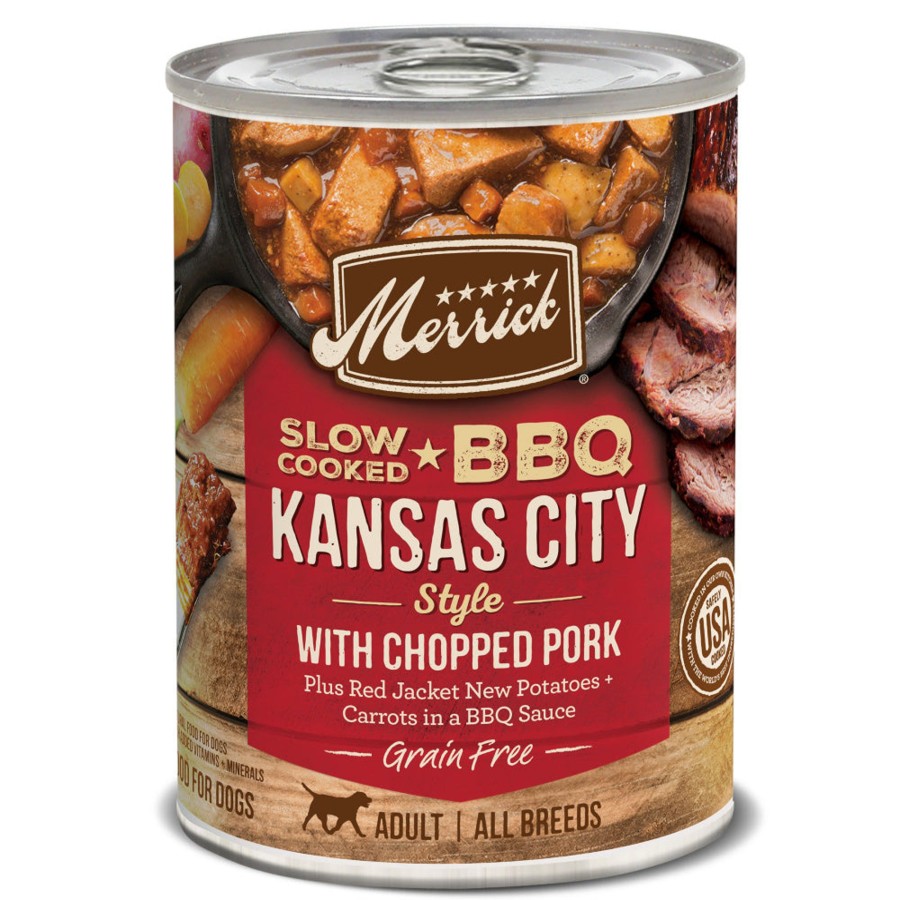 Dog Merrick Wet Food | Merrick Wet Dog Food Slow-Cooked Bbq Kansas City Style With Chopped Pork Grain Free Canned Dog Food