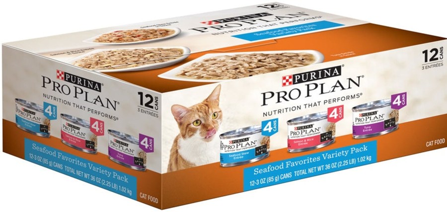 Cat Purina Pro Plan Wet Food | Purina Pro Plan Savor Seafood Entrees Variety Pack Adult Canned Cat Food