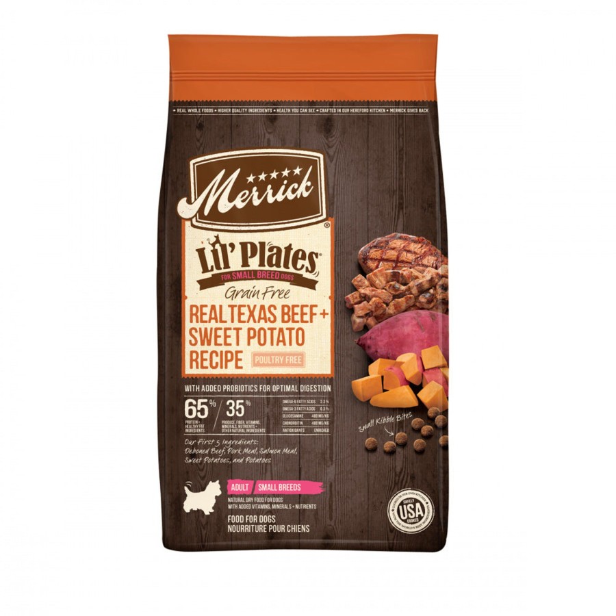 Dog Merrick | Merrick Lil Plates Small Breed Dog Food Grain Free Real Texas Beef & Sweet Potato Recipe Small Dog Food