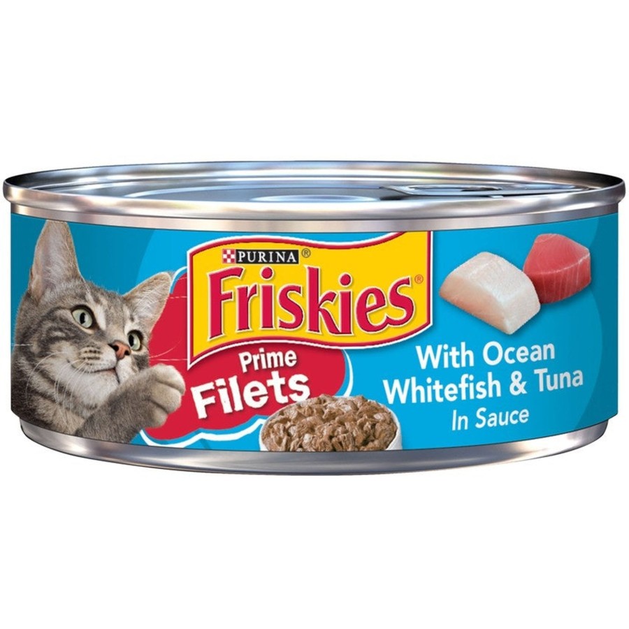 Cat Friskies Wet Food | Friskies Prime Fillets With Ocean Whitefish And Tuna In Sauce Canned Cat Food