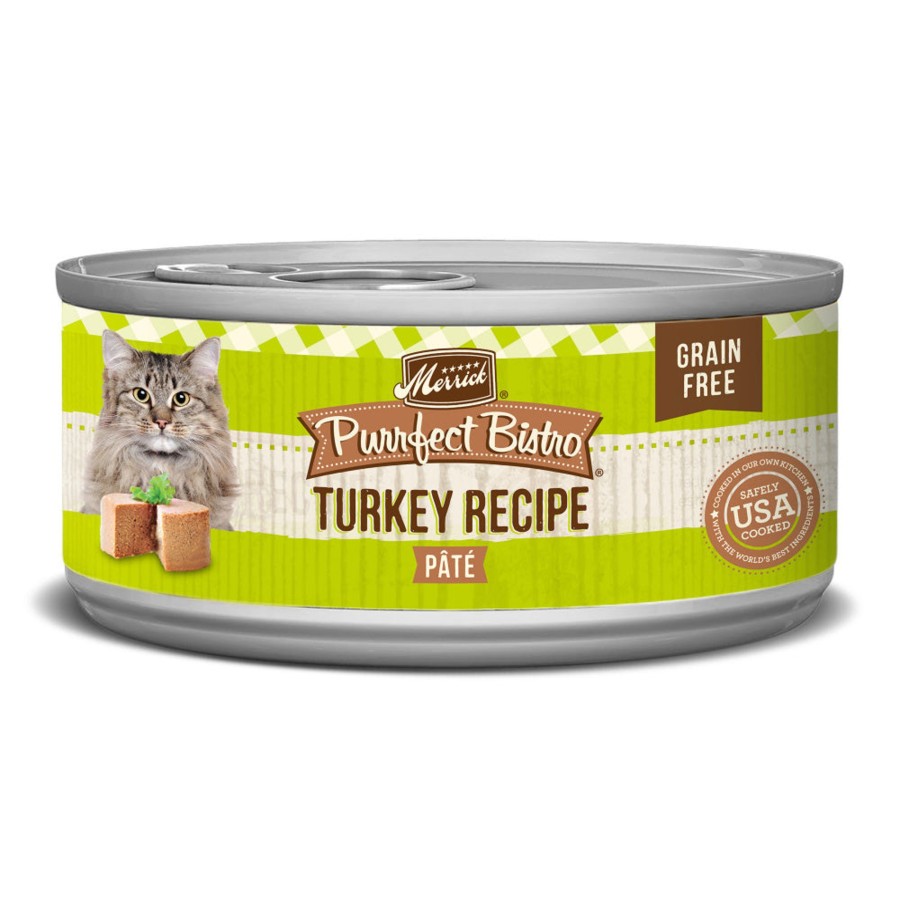 Cat Merrick Wet Food | Merrick Purrfect Bistro Grain Free Wet Cat Food Turkey Recipe Pate