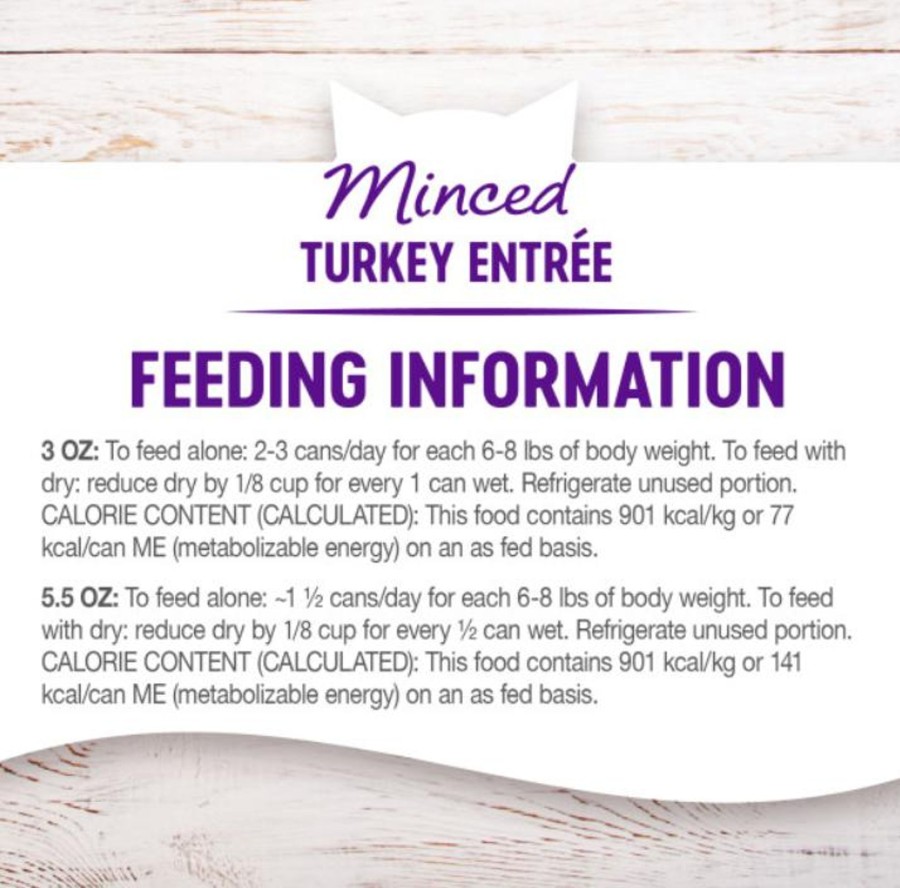 Cat Wellness Wet Food | Wellness Grain Free Natural Minced Turkey Entree Wet Canned Cat Food