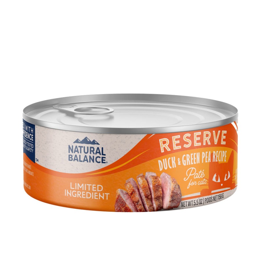 Cat Natural Balance Wet Food | Natural Balance Limited Ingredient Reserve Duck & Green Pea Recipe Canned Wet Cat Food