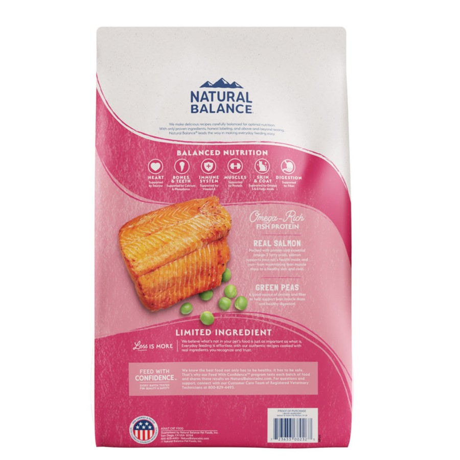 Cat Natural Balance Dry Food | Natural Balance Limited Ingredient Grain Free Salmon & Green Pea Recipe Dry Cat Food