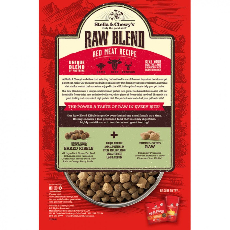 Dog Stella u0026 Chewy's Raw Natural Pet Food Dry Food | Stella & Chewy'S Raw Blend Kibble Red Meat Recipe Dry Dog Food