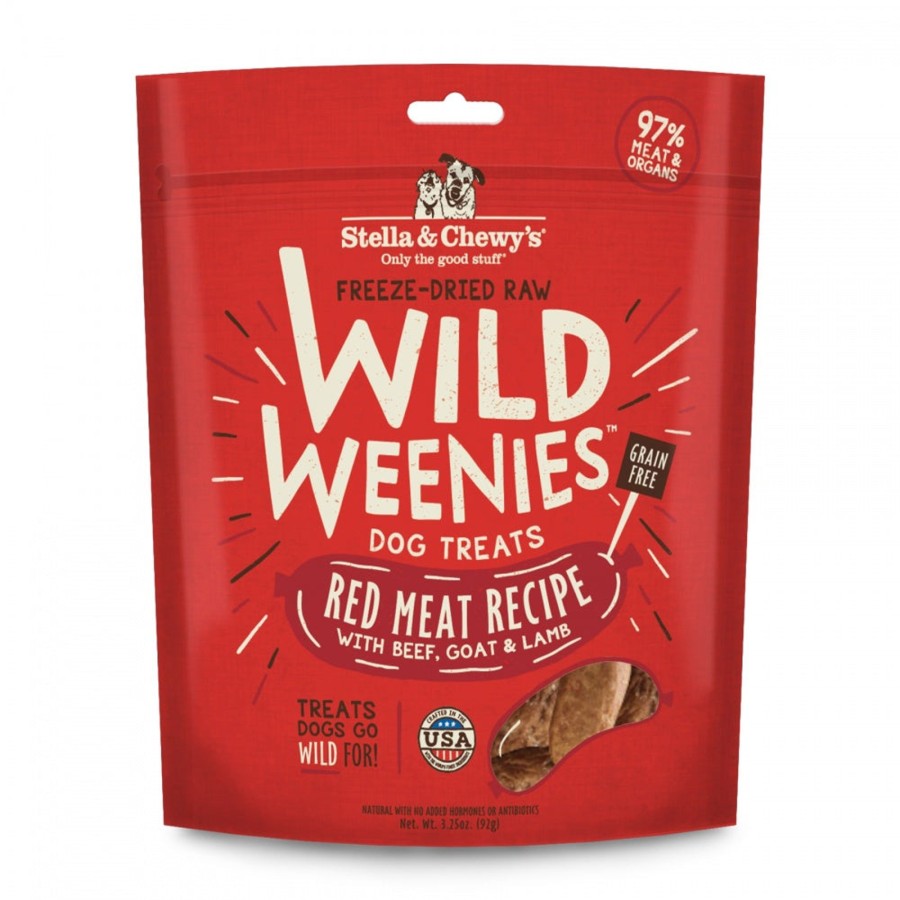 Dog Stella u0026 Chewy's | Stella & Chewy'S Wild Weenies Grain Free Red Meat Recipe Freeze Dried Raw Dog Treats