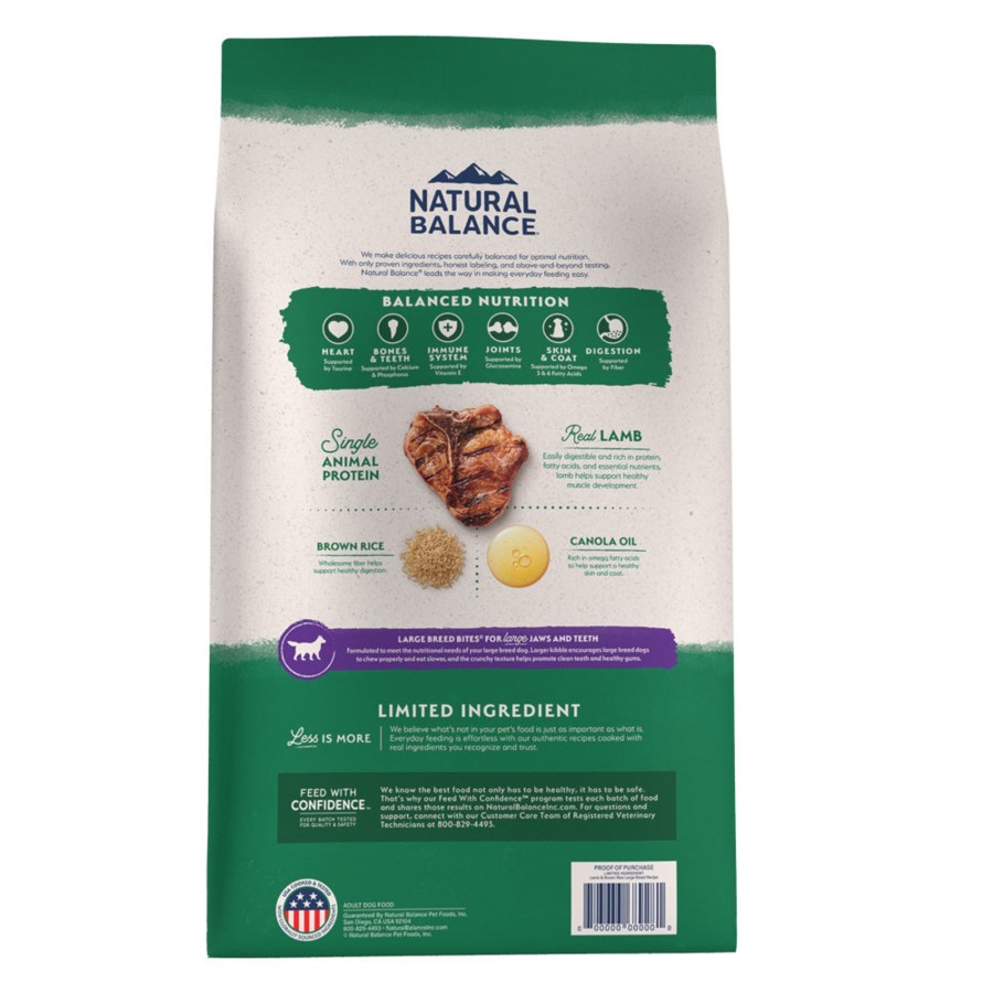 Dog Natural Balance | Natural Balance Limited Ingredient Lamb & Brown Rice Large Breed Recipe Dry Dog Food