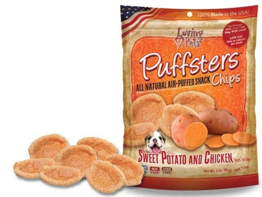 Dog Loving Pets | Loving Pets Puffsters Chips Sweet Potato And Chicken Air Puffed Dog Treats