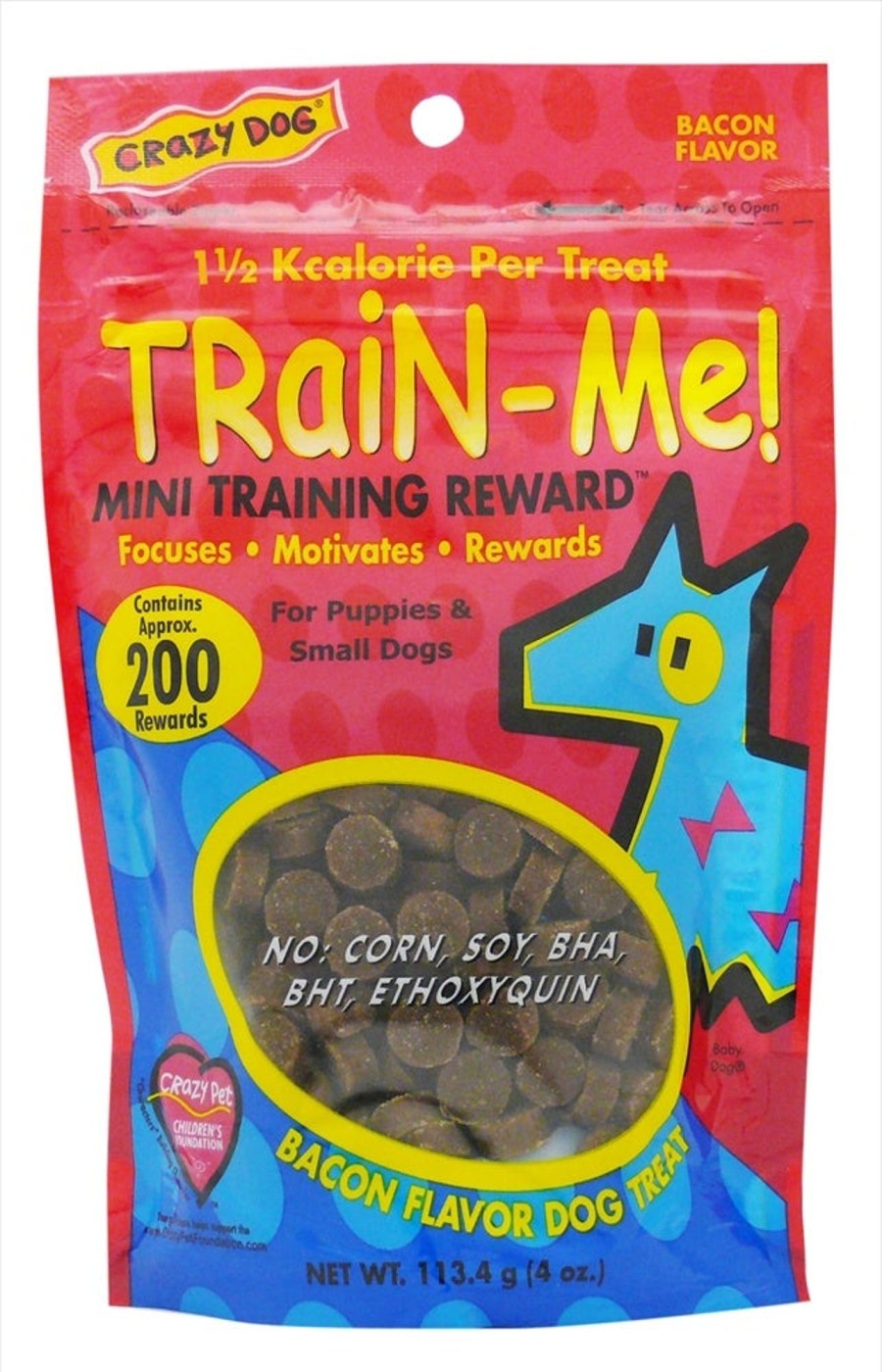 Dog Greenies | Crazy Dog Train-Me! Mini Soft & Chewy Bacon Dog Treats