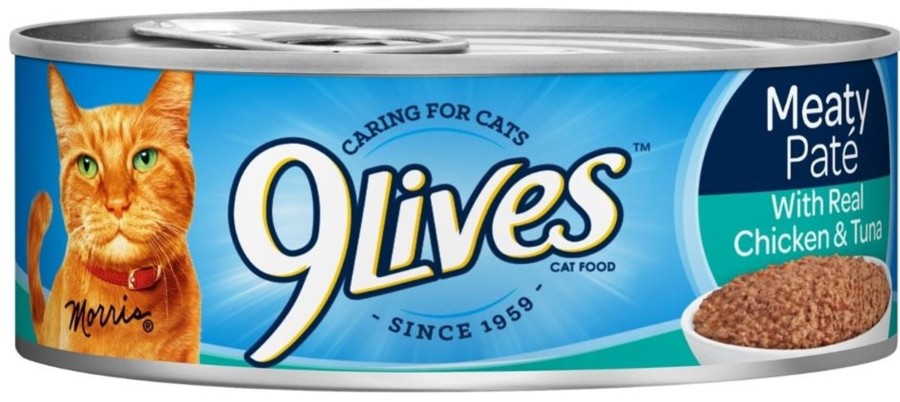 Cat 9 Lives Wet Food | 9 Lives Meaty Pate With Chicken And Tuna Dinner Canned Cat Food