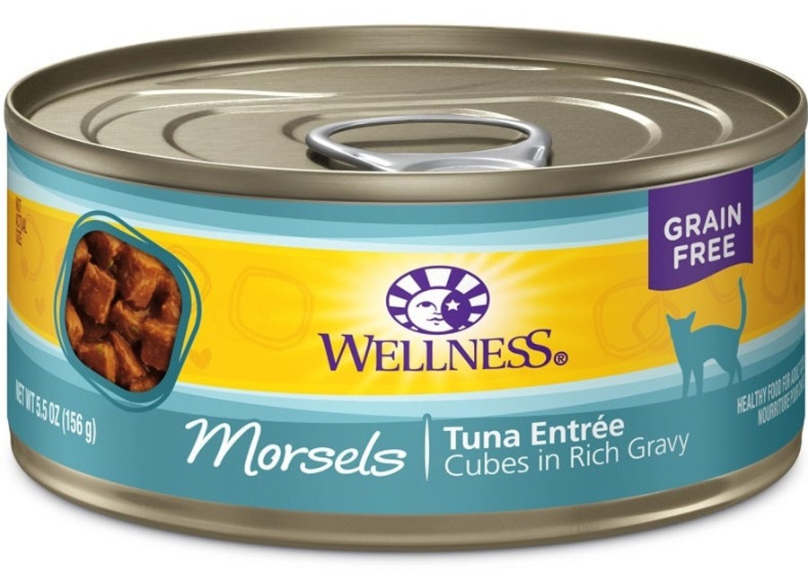 Cat Wellness Wet Food | Wellness Grain Free Natural Tuna Morsels Recipe Wet Canned Cat Food