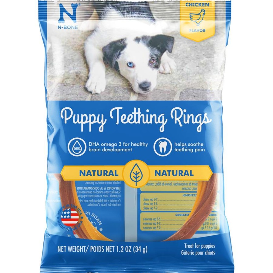 Dog N-Bone | N-Bone Puppy Teething Rings Chicken Flavor Dog Treats