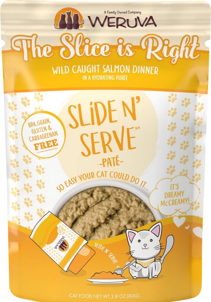 Cat Weruva Wet Food | Weruva Slide N' Serve Grain Free The Slice Is Right Wild Caught Salmon Dinner Wet Cat Food Pouch