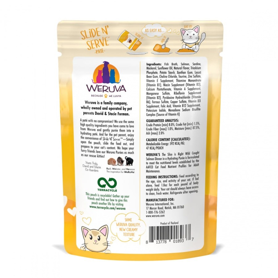 Cat Weruva Wet Food | Weruva Slide N' Serve Grain Free The Slice Is Right Wild Caught Salmon Dinner Wet Cat Food Pouch