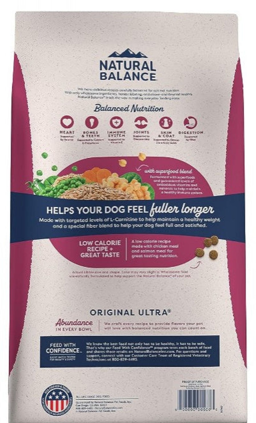 Dog Natural Balance | Natural Balance Ultra Fat Dog Low Cal Chicken & Salmon Dry Dog Food