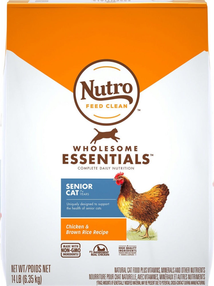 Cat Nutro Dry Food | Nutro Wholesome Essentials Senior Cat Chicken And Brown Rice Dry Cat Food