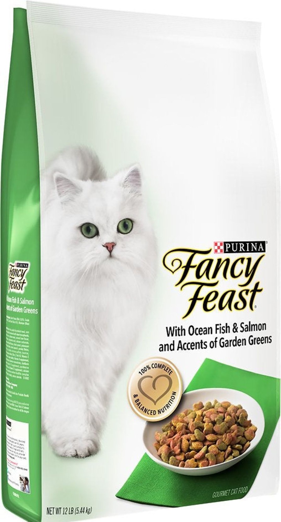 Cat Fancy Feast Dry Food | Fancy Feast Gourmet Filet Oceanfish Salmon And Accents Of Garden Greens Dry Cat Food