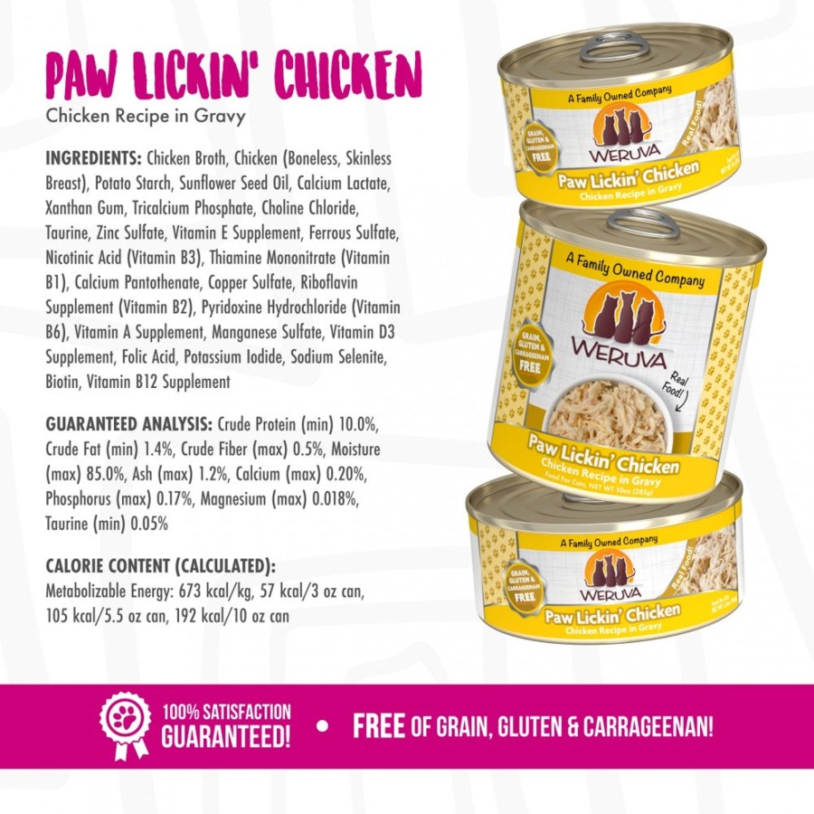 Cat Weruva Wet Food | Weruva Grain Free Paw Lickin' Chicken Canned Cat Food