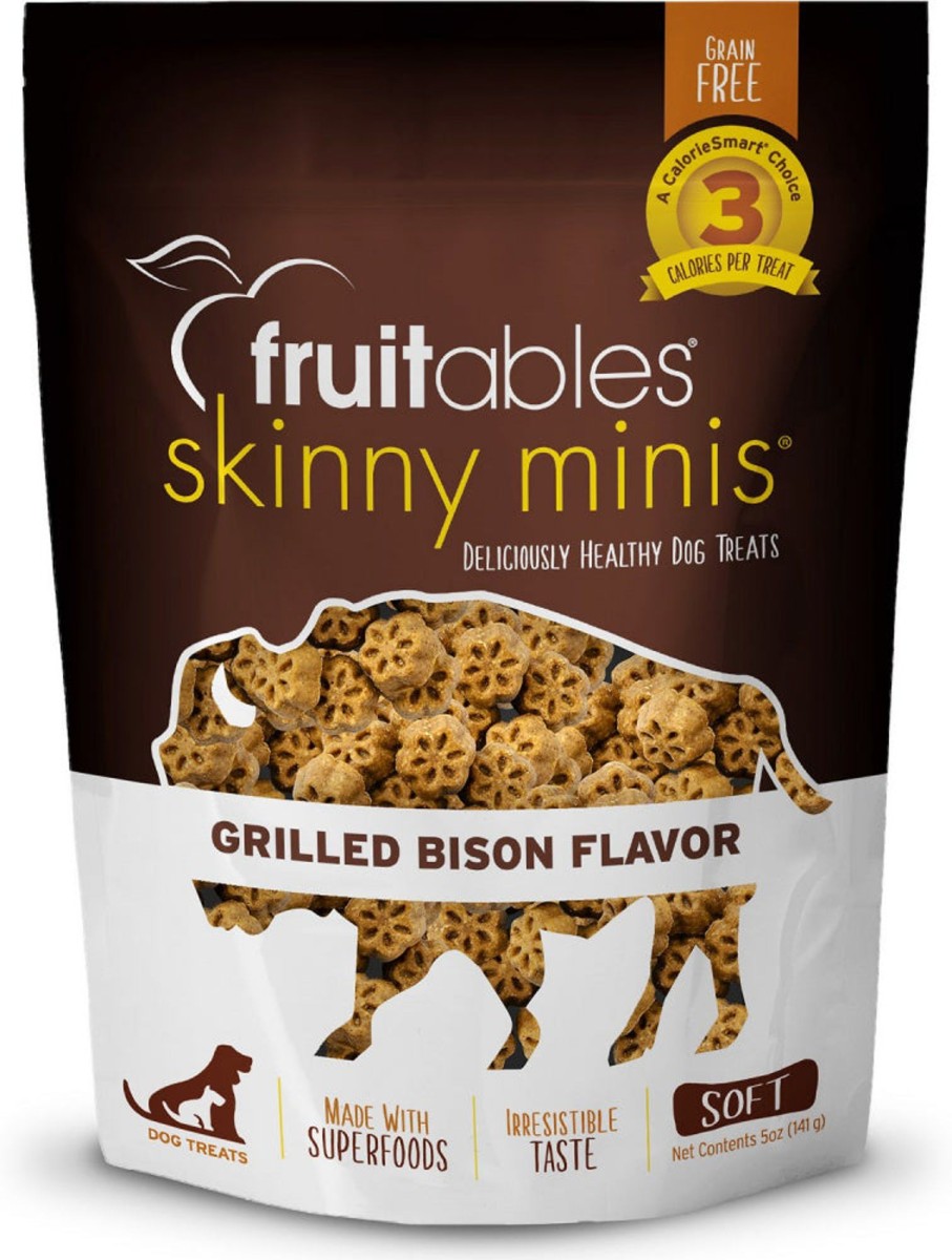 Dog Fruitables | Fruitables Skinny Minis Grilled Bison Flavor Soft & Chewy Dog Treats