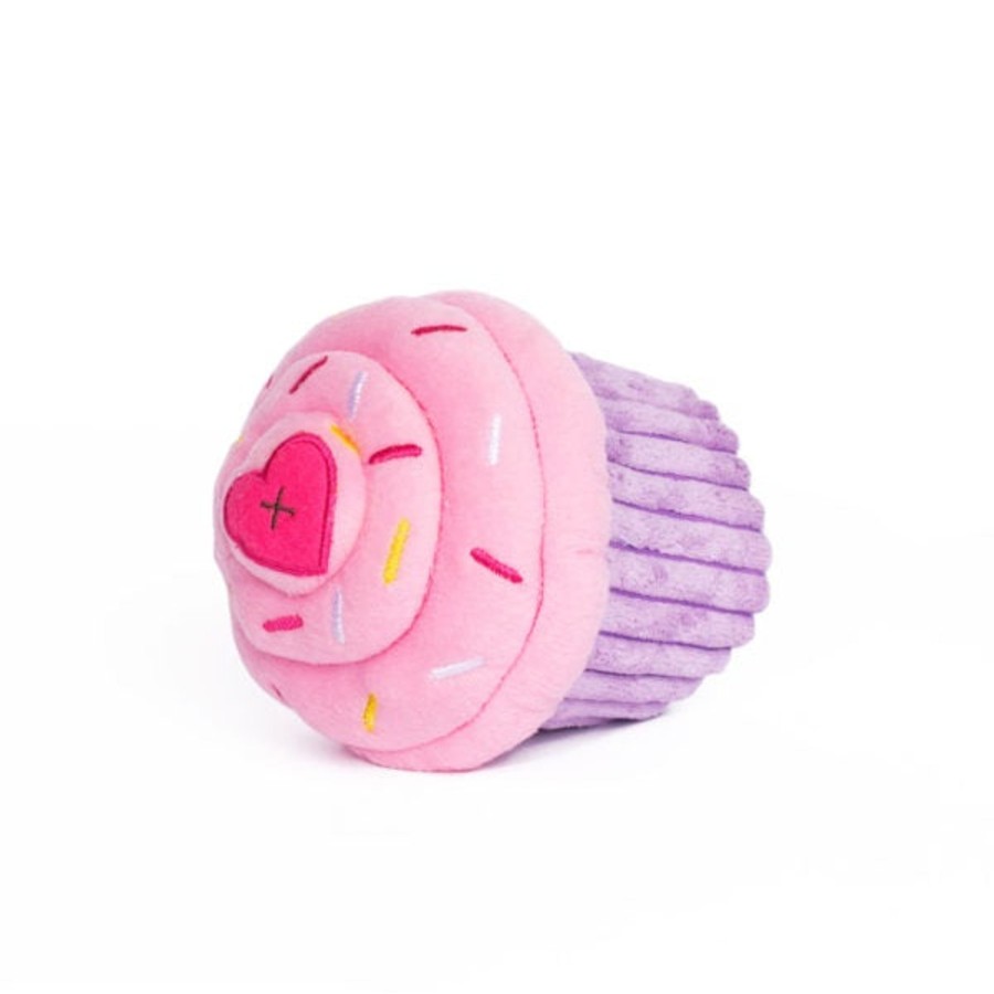 Dog ZippyPaws | Zippypaws Pink Cupcake Plush Dog Toy