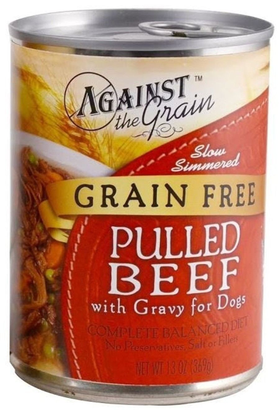 Dog Against the Grain Wet Food | Against The Grain Pulled Beef With Gravy Canned Dog Food