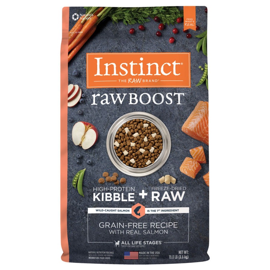 Dog Nature's Variety Freeze Dried | Instinct Raw Boost Grain Free Real Salmon Recipe Dog Food