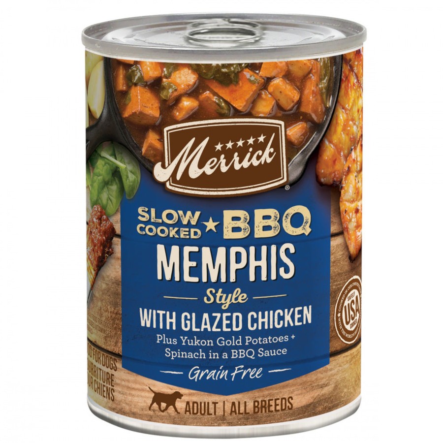 Dog Merrick Wet Food | Merrick Grain Free Slow Cooked Bbq Memphis Style Chicken Recipe Canned Dog Food