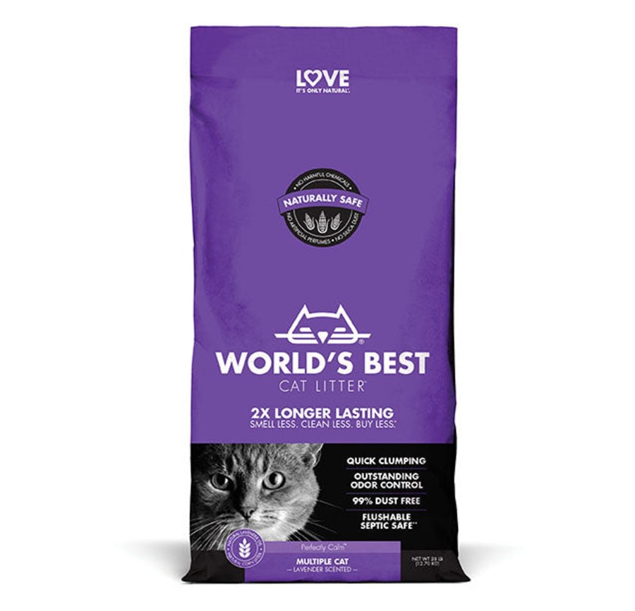 Cat World's Best | World'S Best Lavender Scented Multiple Cat Clumping Formula Cat Litter