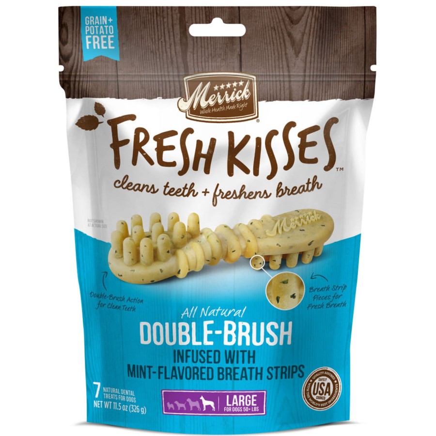 Dog Merrick | Merrick Fresh Kisses Dog Dental Treats With Mint Breath Strips Dog Treats For Large Breeds