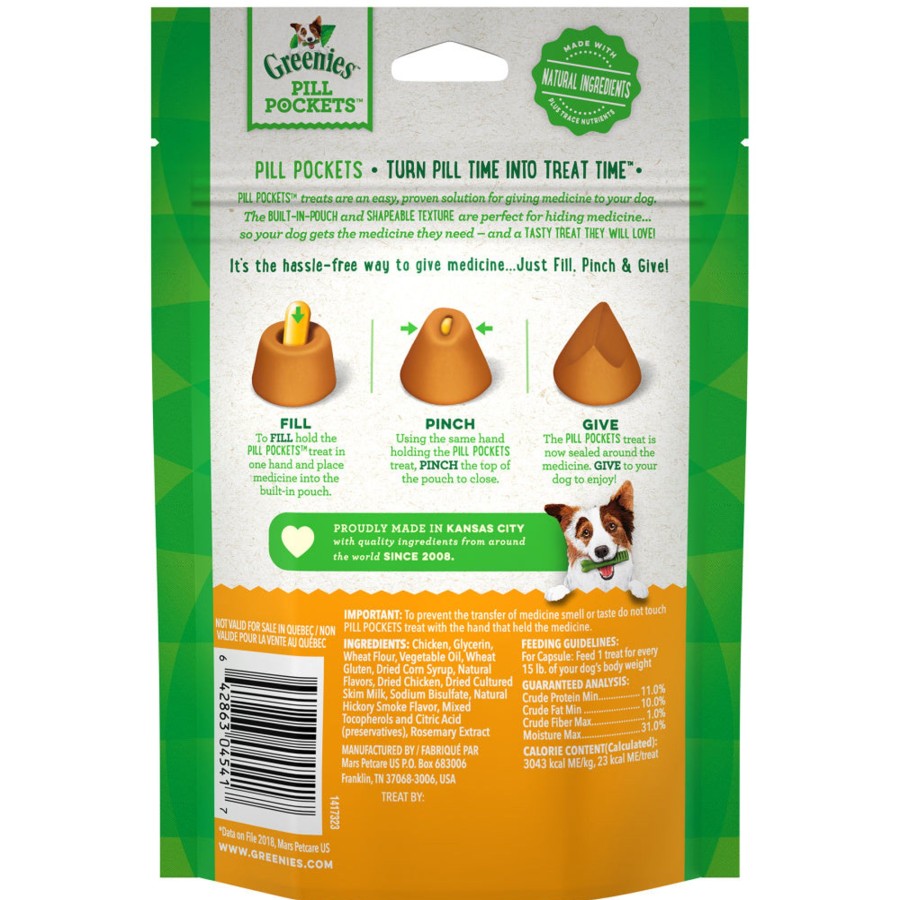 Dog Greenies | Greenies Pill Pockets Canine Chicken Flavor Dog Treats