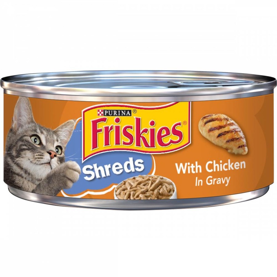 Cat Friskies Wet Food | Friskies Savory Shreds With Chicken In Gravy Canned Cat Food