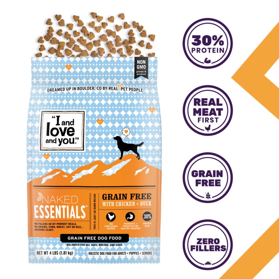 Dog I and Love and You Dry Food | I And Love And You Grain Free Naked Essentials Chicken & Duck Dry Dog Food