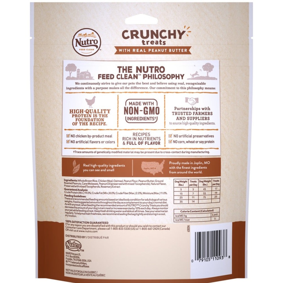 Dog Nutro | Nutro Crunchy Treats With Real Peanut Butter Dog Treats