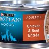 Cat Purina Pro Plan Wet Food | Purina Pro Plan Focus Senior Cat 11 + Chicken & Beef Entree Canned Cat Food