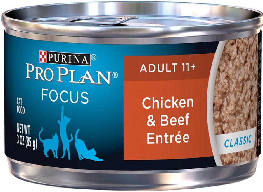 Cat Purina Pro Plan Wet Food | Purina Pro Plan Focus Senior Cat 11 + Chicken & Beef Entree Canned Cat Food