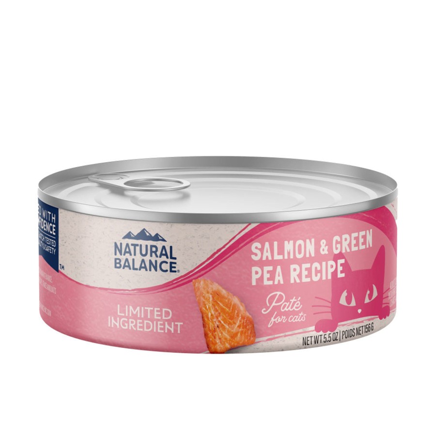 Cat Natural Balance Wet Food | Natural Balance Limited Ingredient Salmon & Green Pea Recipe Canned Wet Cat Food