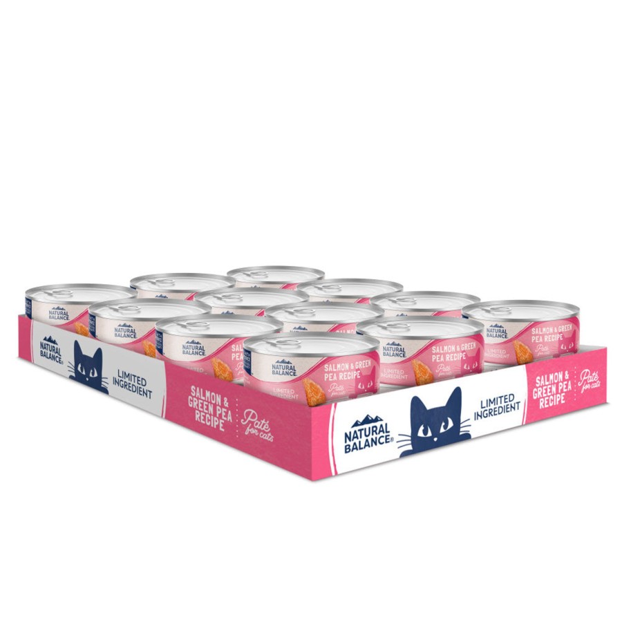 Cat Natural Balance Wet Food | Natural Balance Limited Ingredient Salmon & Green Pea Recipe Canned Wet Cat Food