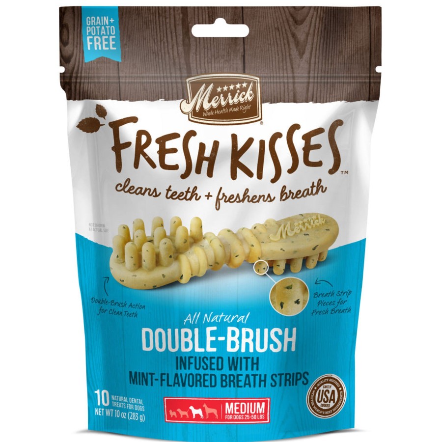 Dog Merrick | Merrick Fresh Kisses Dog Dental Treats With Mint Breath Strips Dog Treats For Medium Breeds