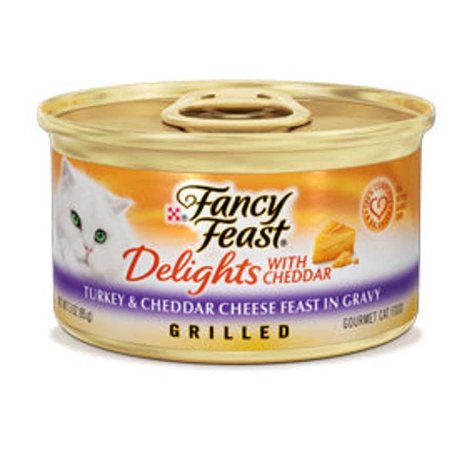 Cat Fancy Feast Wet Food | Fancy Feast Delights Grilled Turkey And Cheese Canned Cat Food