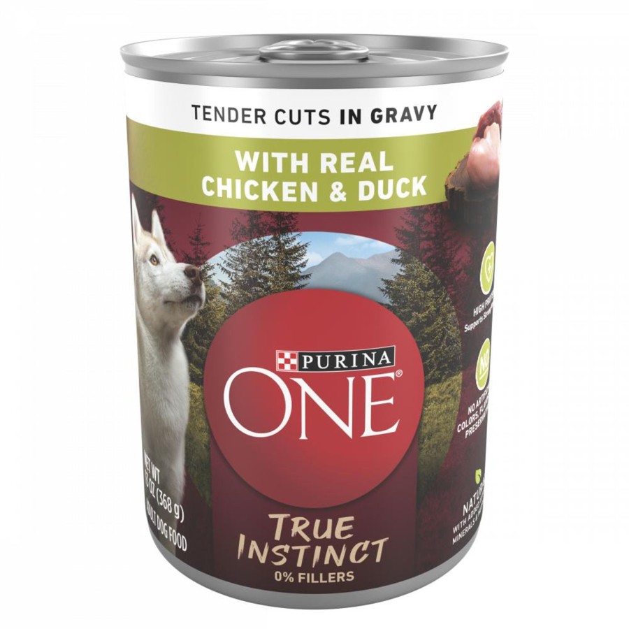 Dog Purina ONE | Purina One Smartblend True Instinct Grain Free Chicken & Duck Tender Cuts In Gravy Canned Dog Food