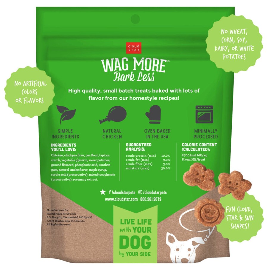 Dog Cloud Star | Cloud Star Wag More Bark Less Soft Chews Grain Free Chicken & Sweet Potato Dog Treats