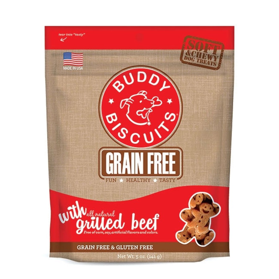 Dog Cloud Star | Cloud Star Buddy Biscuits Grain Free Soft And Chewy Grilled Beef Dog Treats