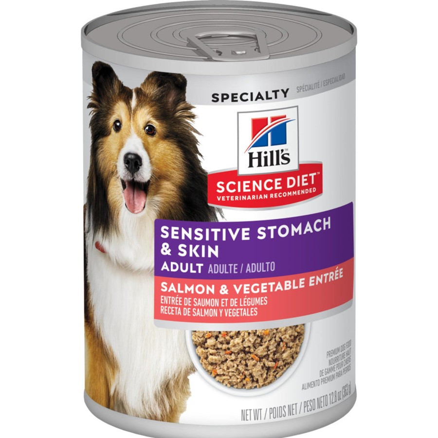 Dog Hill's Science Diet Wet Food | Hill'S Science Diet Adult Sensitive Stomach & Skin Salmon & Vegetable Entree Canned Dog Food