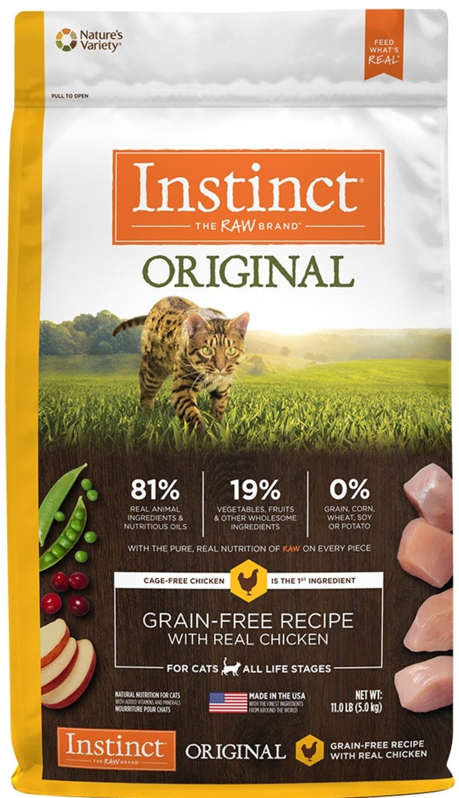 Cat Nature's Variety Freeze Dried | Instinct Original Grain Free Recipe With Real Chicken Natural Dry Cat Food