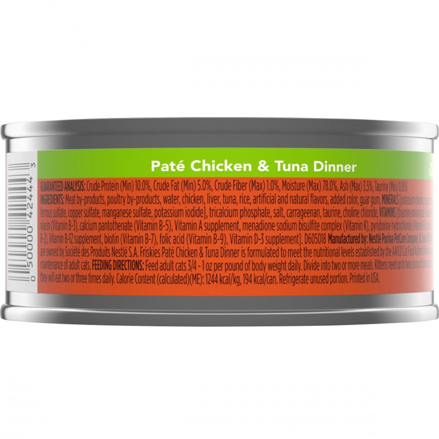 Cat Friskies Wet Food | Friskies Pate Chicken And Tuna Dinner In Sauce Canned Cat Food