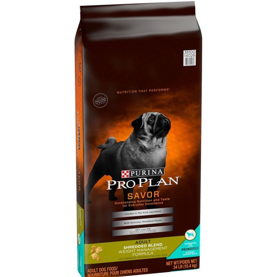 Dog Purina Pro Plan Dry Food | Purina Pro Plan Savor Adult Shredded Blend Weight Management Formula Dry Dog Food