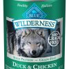 Dog Blue Buffalo Wet Food | Blue Buffalo Wilderness High-Protein Grain-Free Duck & Chicken Grill Adult Canned Dog Food