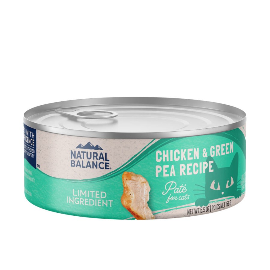 Cat Natural Balance Wet Food | Natural Balance Limited Ingredient Chicken & Green Pea Recipe Canned Wet Cat Food