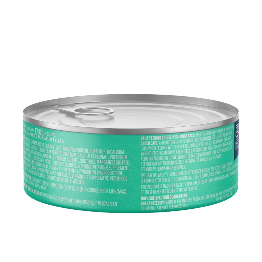 Cat Natural Balance Wet Food | Natural Balance Limited Ingredient Chicken & Green Pea Recipe Canned Wet Cat Food